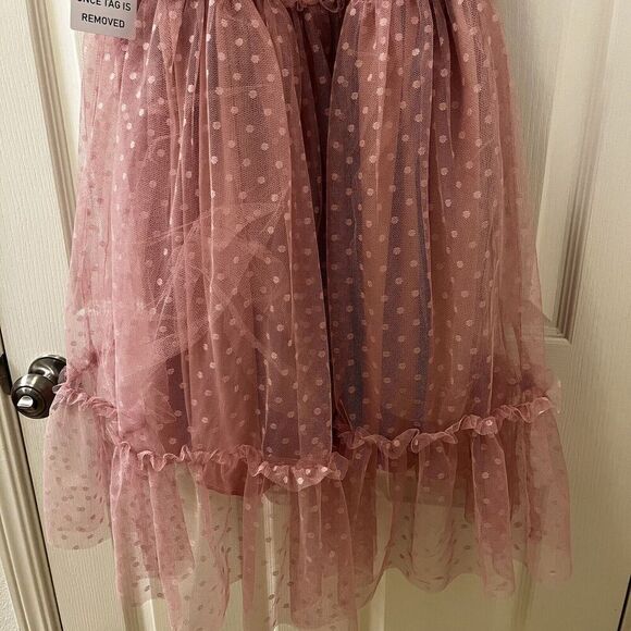 Joyfolie Mia Joy Leila Tulle Dress in Mauve Pink Polka Dots Girls Size 10 NWT - Picture 13 of 13
